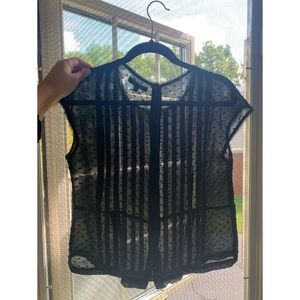 Sheer black Madewell blouse